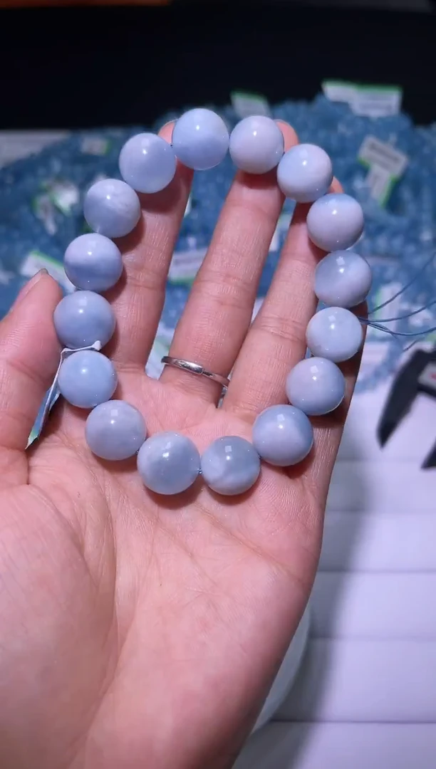 1海蓝宝石（处理）J031-13mm海蓝宝单圈-多样性发其一