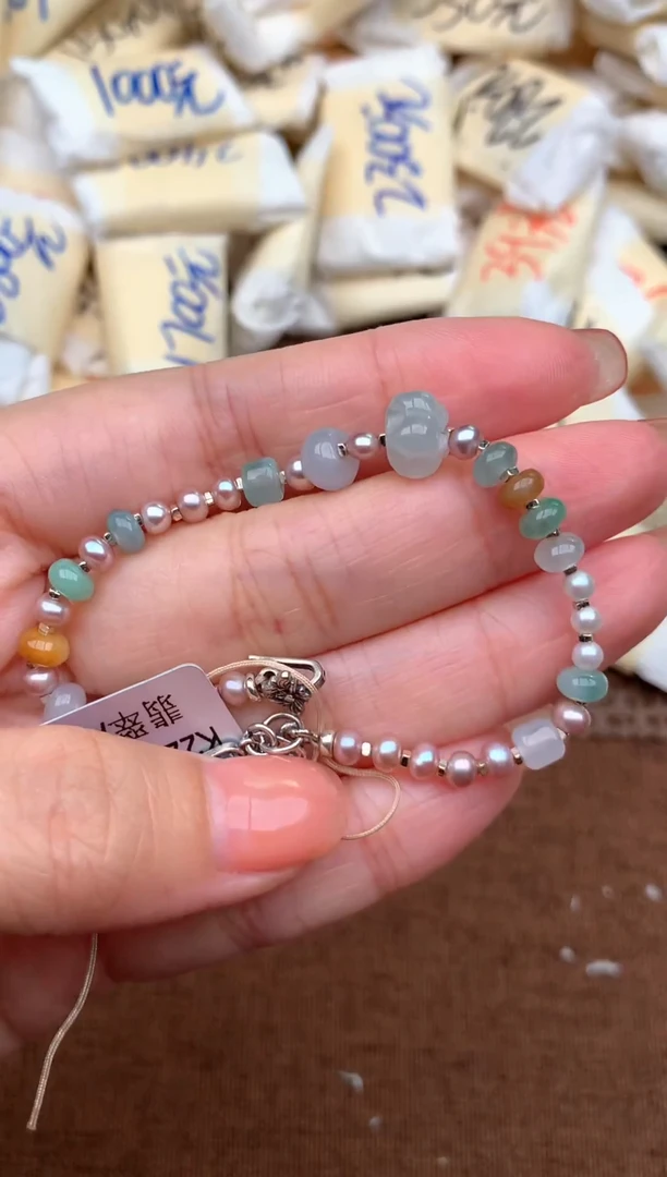 银S925镶嵌挂件翡翠一14-18圈可备注手围