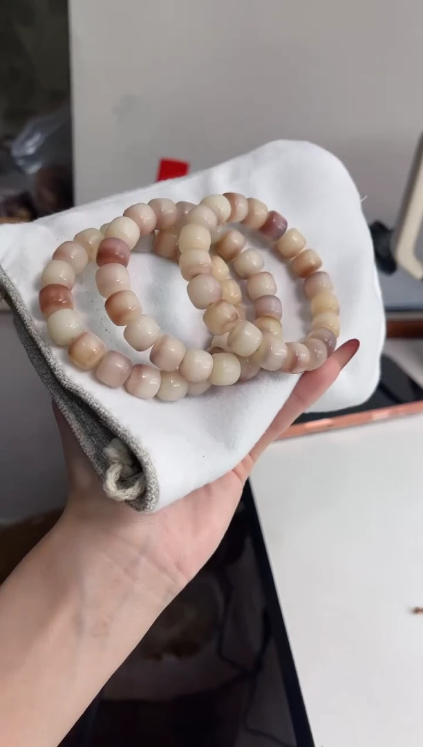 手串菩提根/象牙果b31紫美人玉化桶珠10*12mm手串