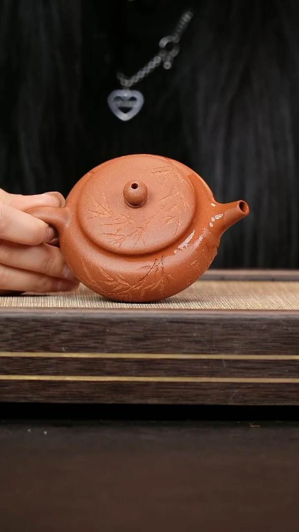 茶壶紫砂紫泥 扁鼓壶  福利