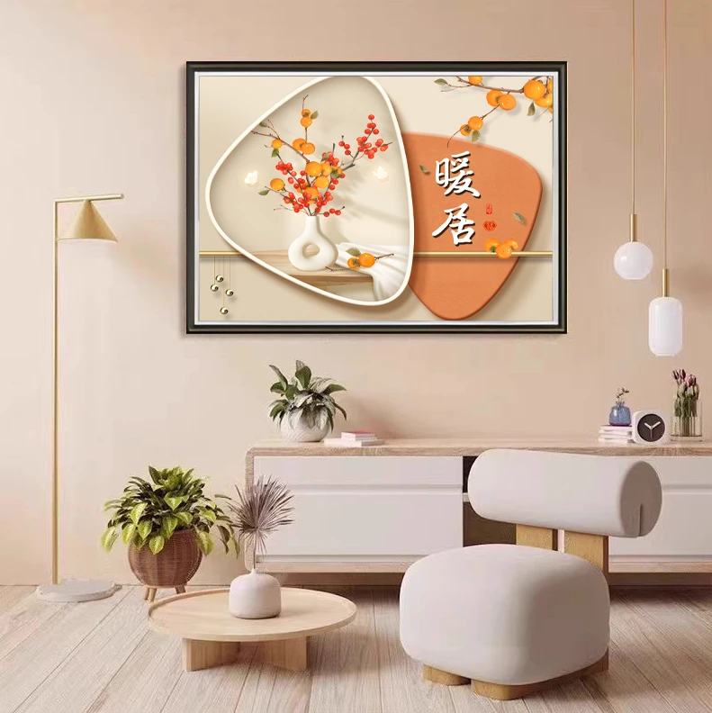 Y9暖居装饰画餐厅客厅玄关楼梯尽头挂画壁画