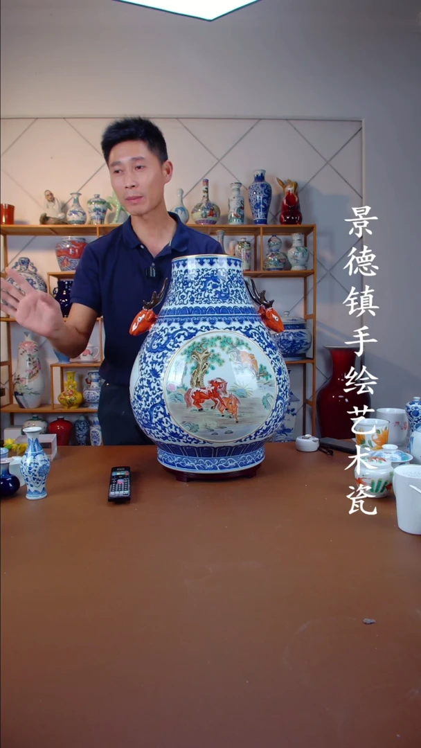 现代景德镇手工手绘陶瓷摆件68