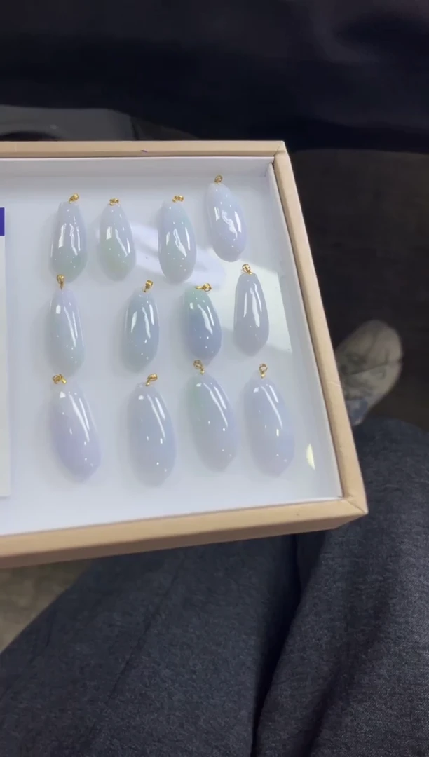 颈饰18K金镶嵌翡翠L10/多样性发一件/配绳子