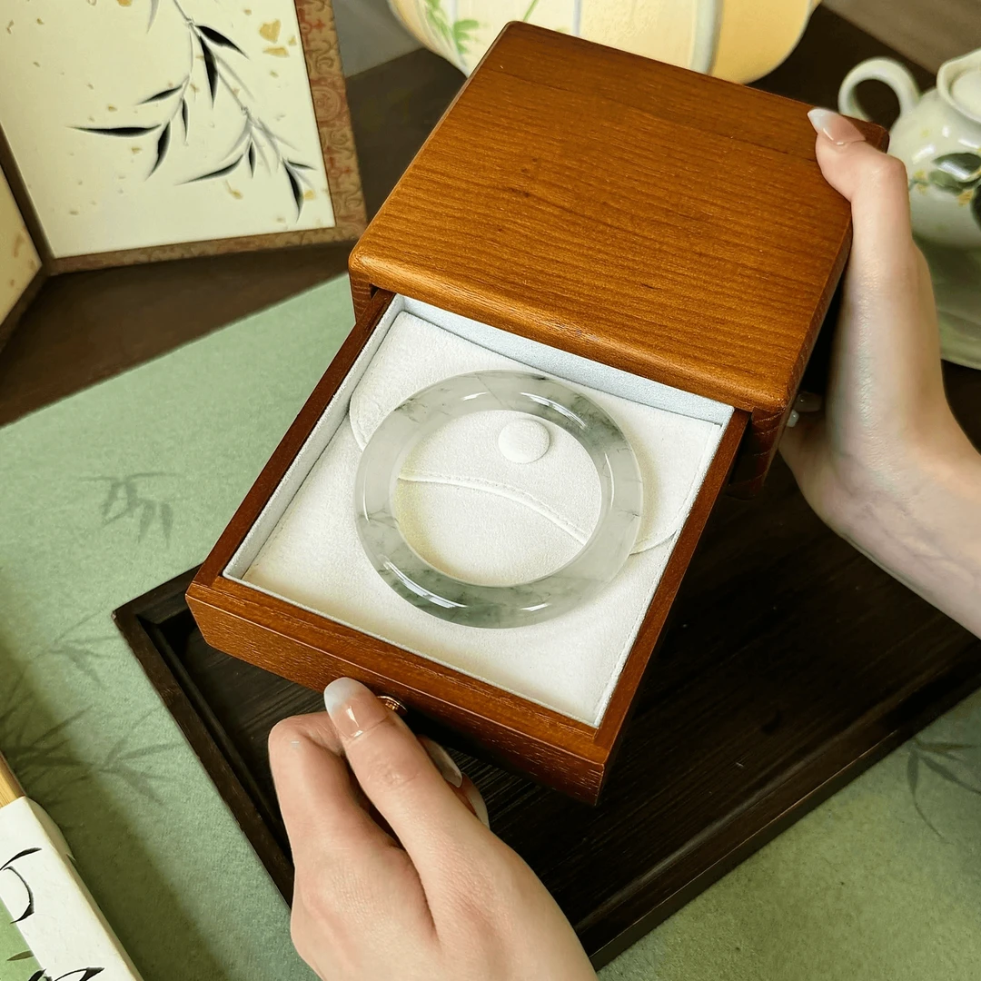 天然不知春冰糯种飘花手镯精选A货工艺天山翠玉镯首饰多样性发一