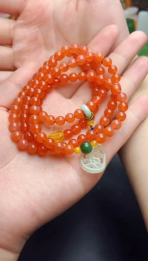 【闪购商品】南红玛瑙项链未镶嵌毛衣链kk