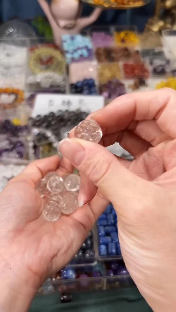 【闪购商品】水晶手串未镶嵌白水晶凤九球一个约卡13