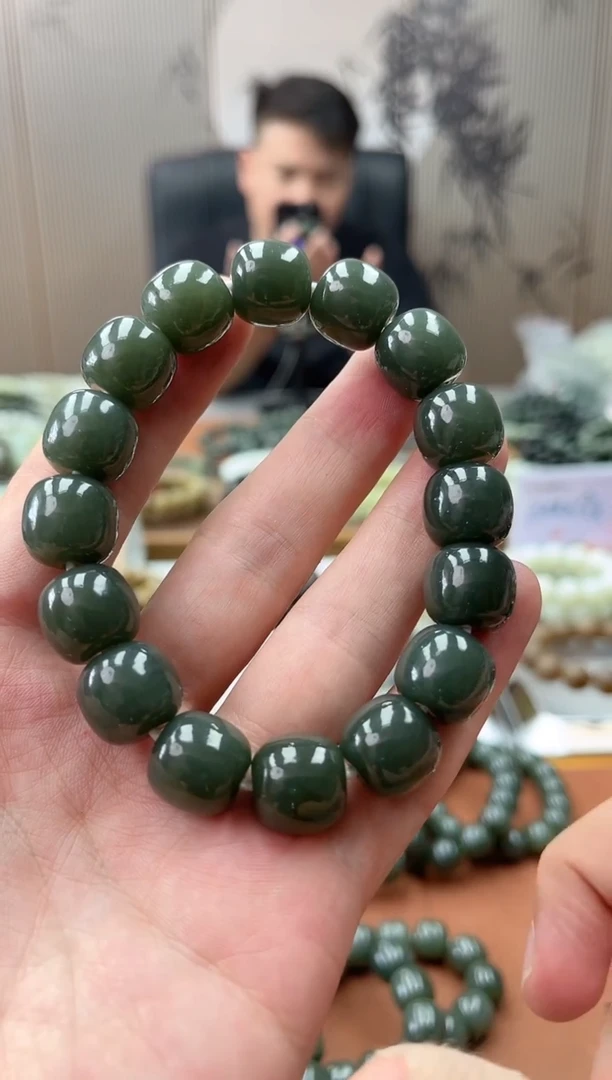 手串未镶嵌和田玉纯天然新疆且末蓝14