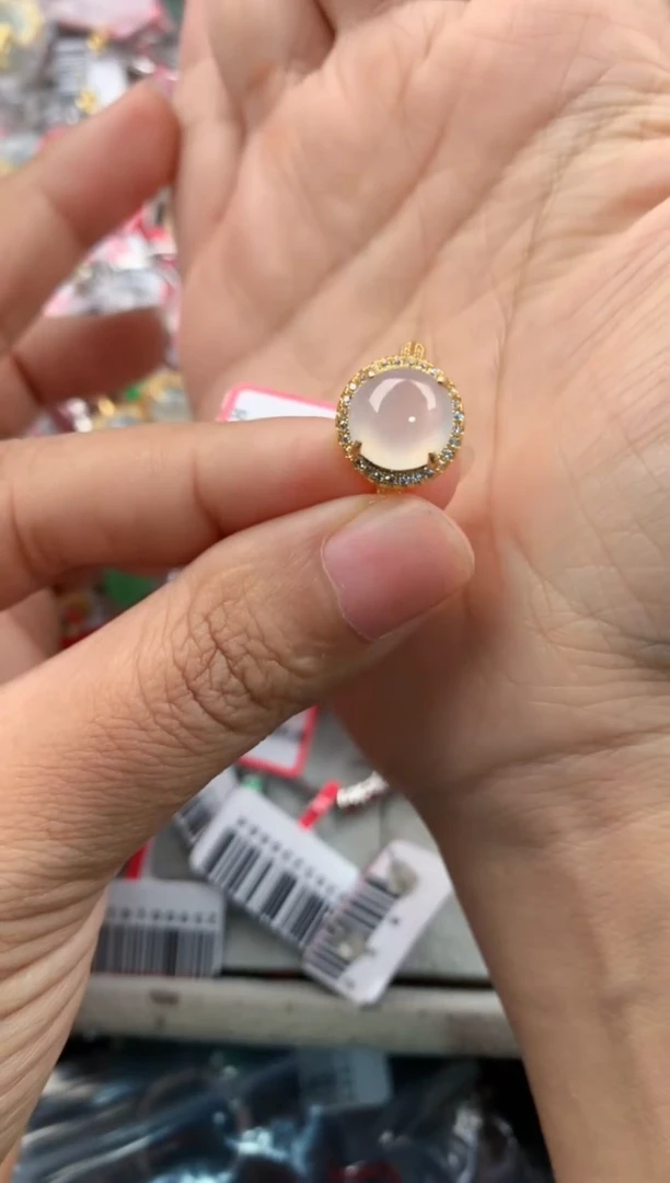 银S925镶嵌戒指翡翠222               10