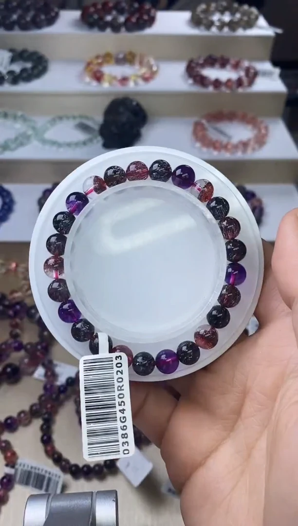【闪购商品】水晶手链未镶嵌黑加仑超七单圈7m+