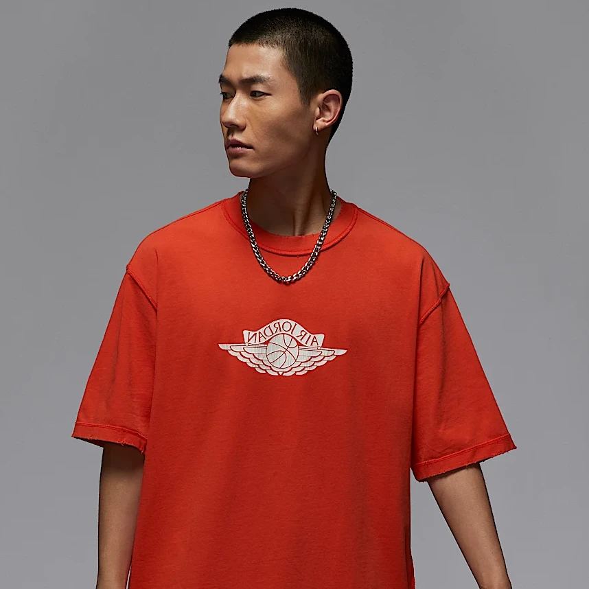 NIKE/耐克AJ Rare Air 男红色宽松休闲潮流T恤 IB3131-673流光风