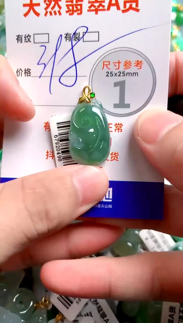 翡翠18K金镶嵌颈饰0331899416