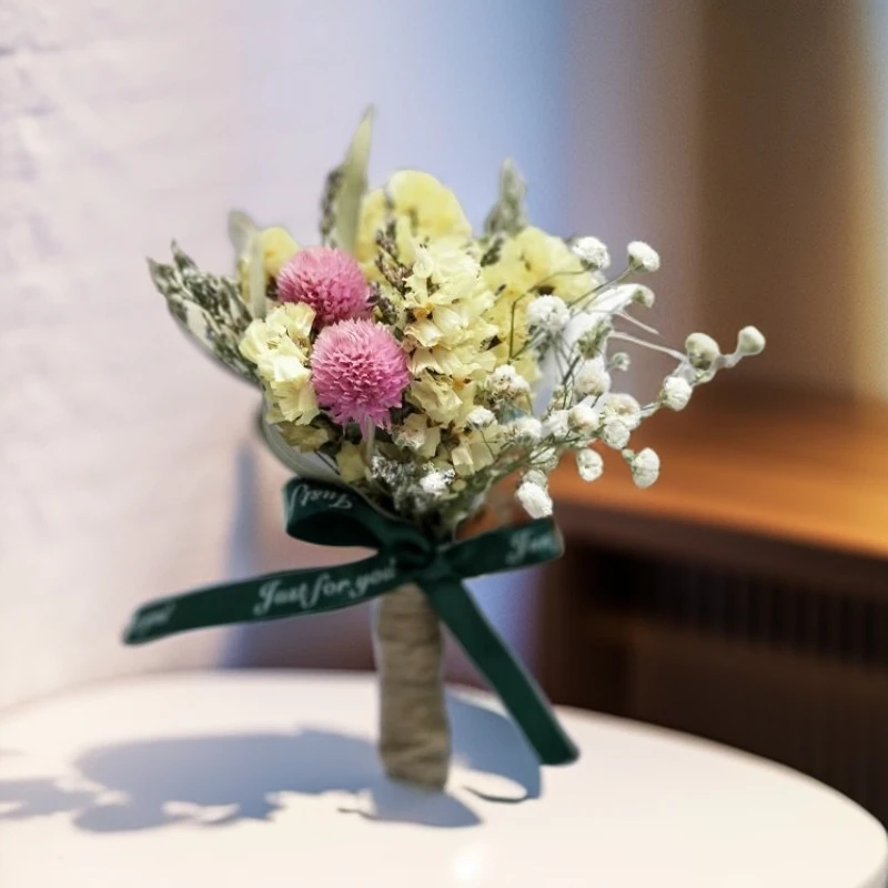 迷你干花勿忘我玫瑰小花束婚礼活动胸花装饰伴手礼礼盒搭配拍摄