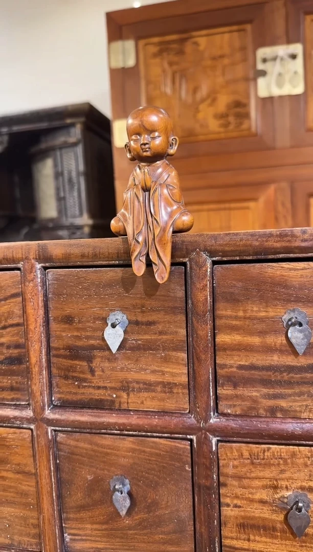 【闪购商品】木木艺黄杨木沙弥摆件158.8888