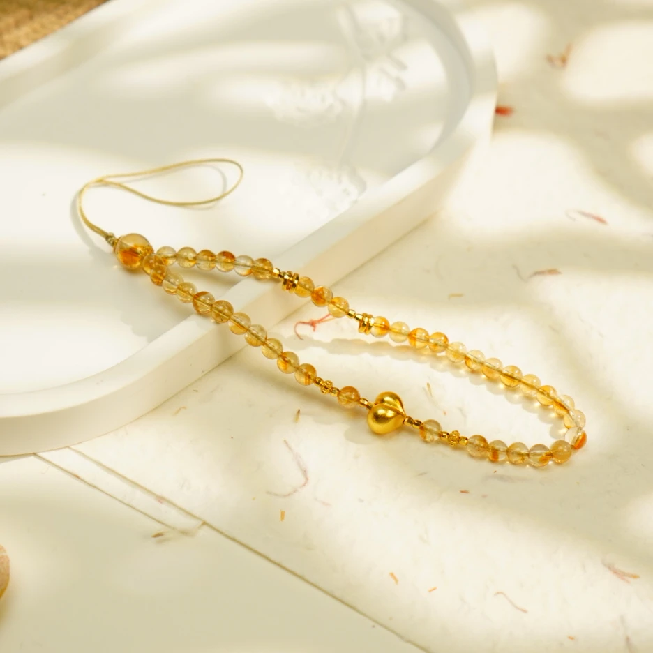 【琪钰】忻悦#黄塔晶水晶银挂件