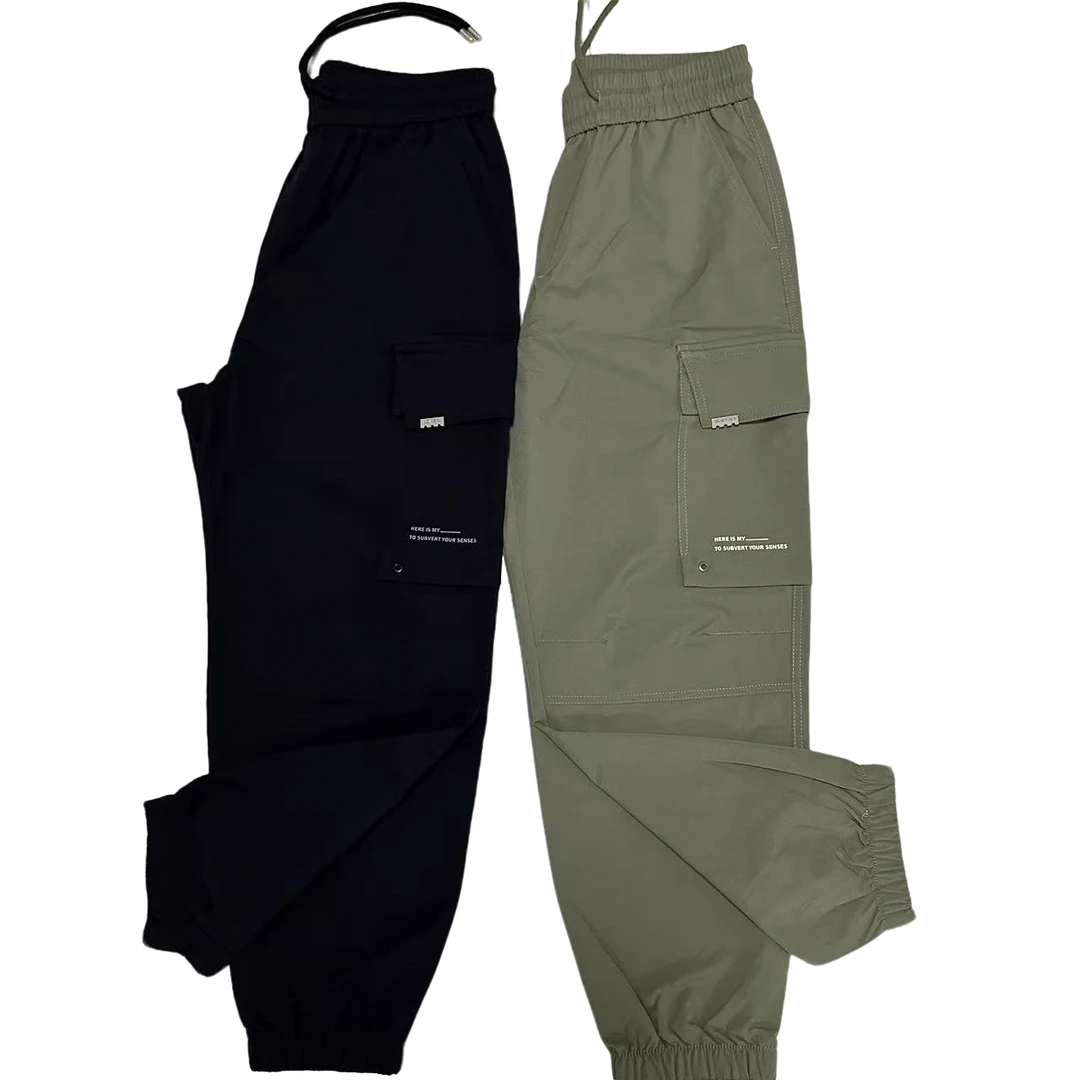 夏季薄款男士宽松束脚休闲裤潮流工装休闲长裤