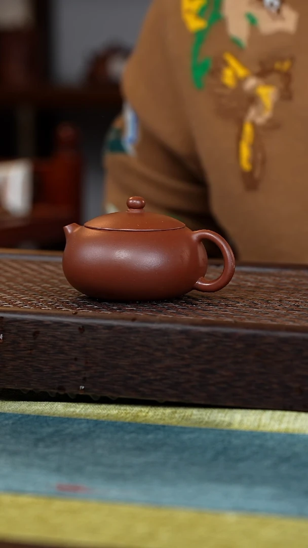 【闪购商品】紫砂茶壶扁西施紫泥180cc