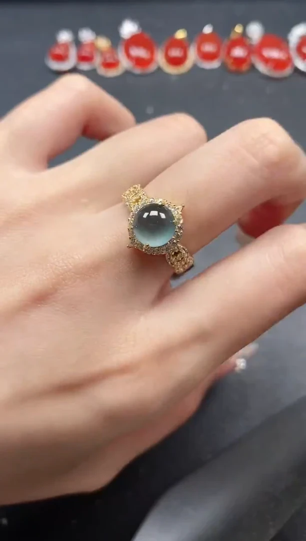 银S925镶嵌戒指翡翠5151-20