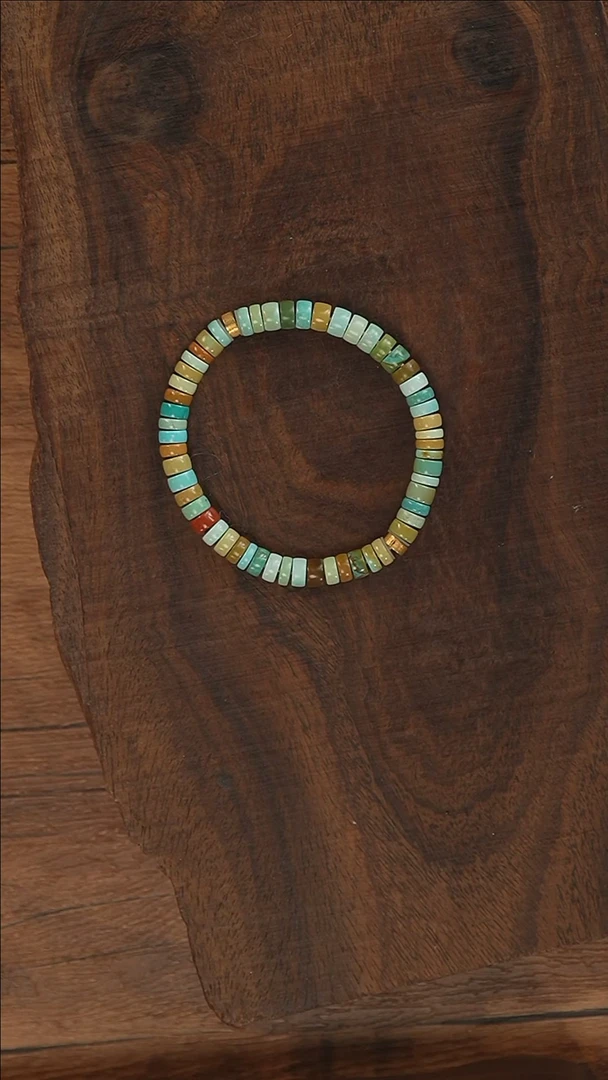 【闪购商品】绿松石手串18K金镶嵌S3212-定制5.5mm