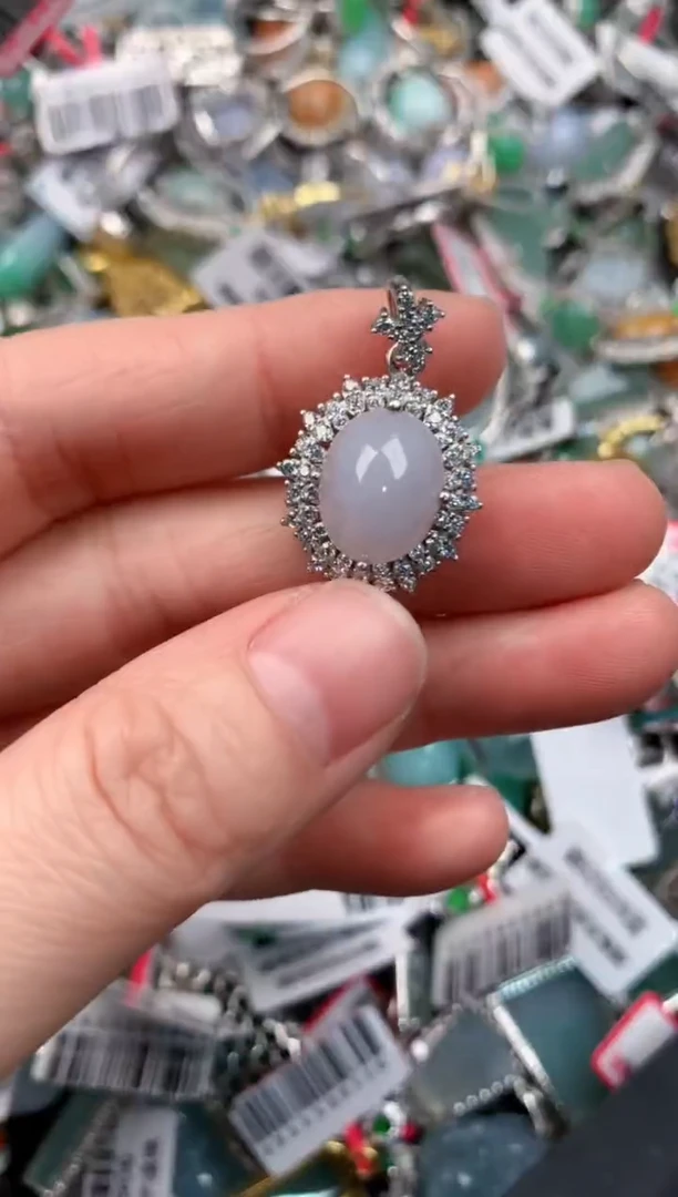 银S925镶嵌戒指翡翠777---8