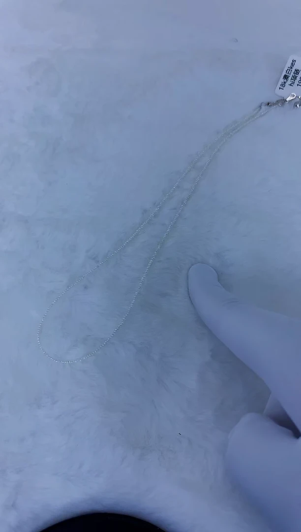 18K金镶嵌饰品海水珍珠横行keshi小米链