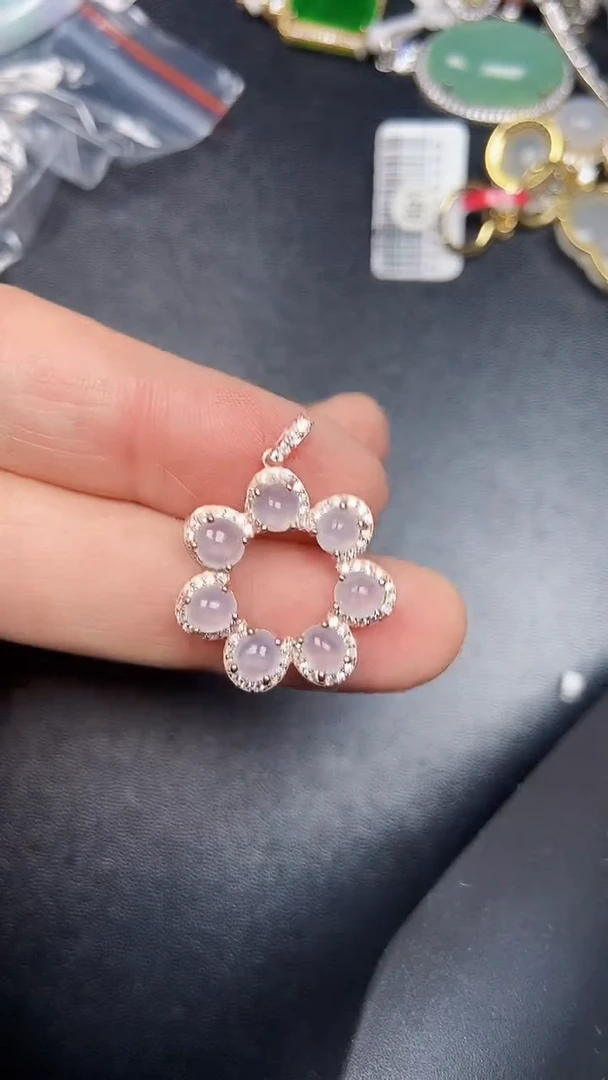 银S925镶嵌戒指翡翠3690