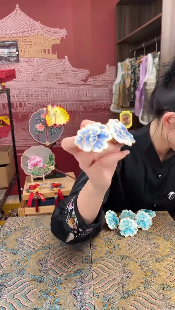 【闪购商品】刺绣苏绣手工刺绣丝巾扣