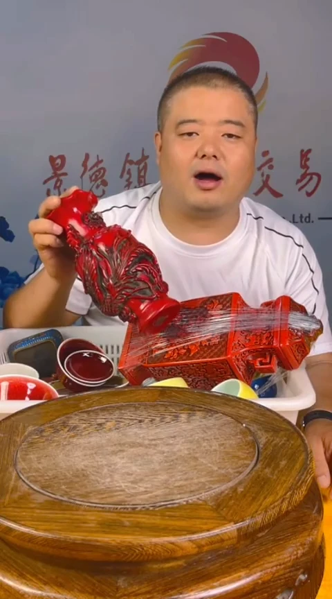 摆件景德镇陶瓷青花摆件55