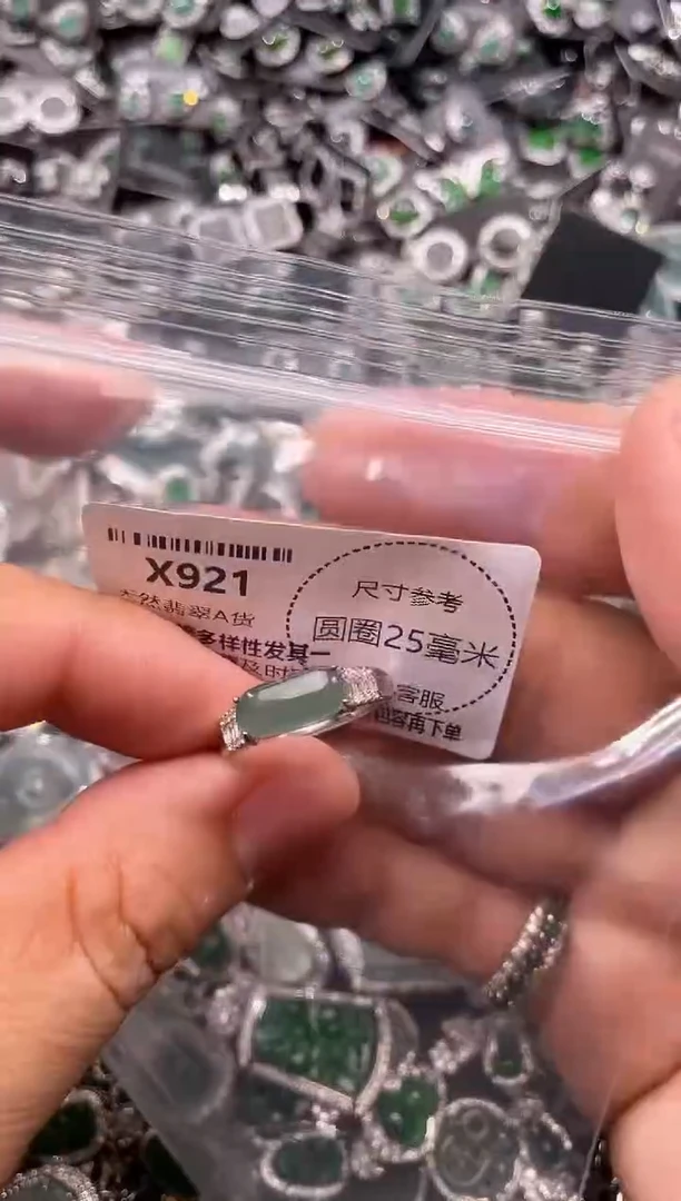 翡翠未镶嵌颈饰X921戒指