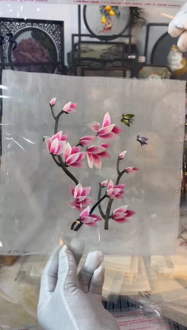 织绣纯手工苏绣双面绣绣片223