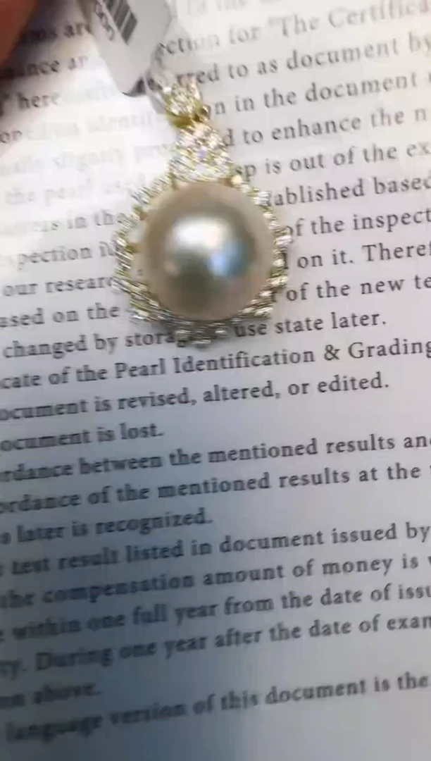 海水珍珠银S925镶嵌颈饰吊坠