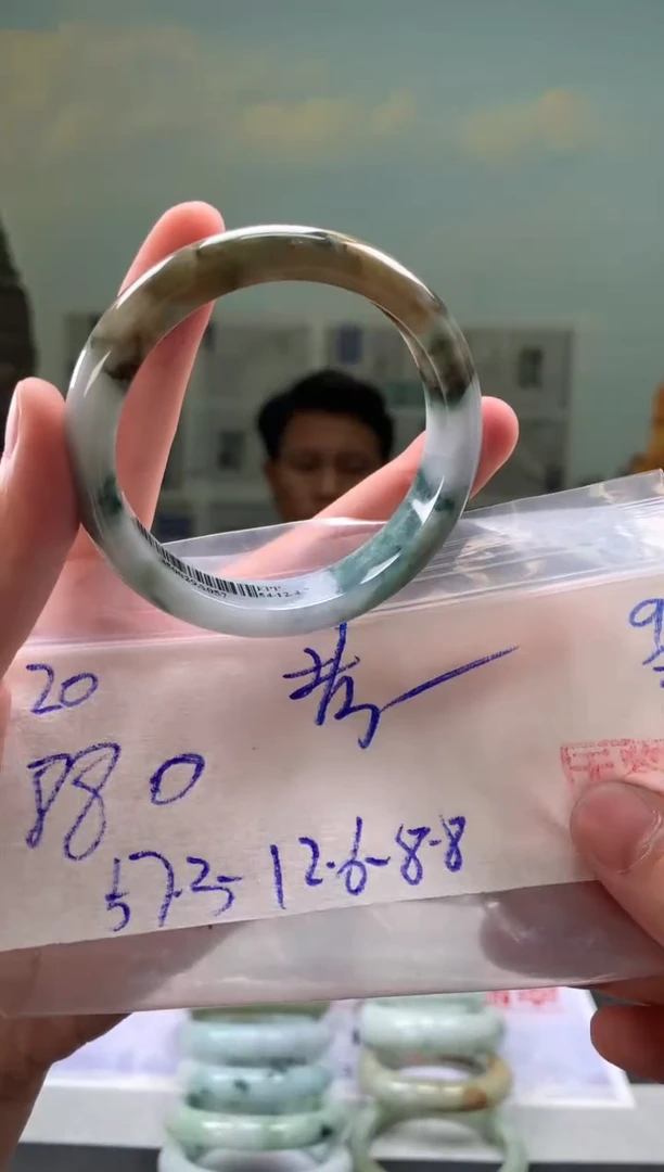 未镶嵌手镯翡翠考****心翡翠手镯 下单联系小耳机#20