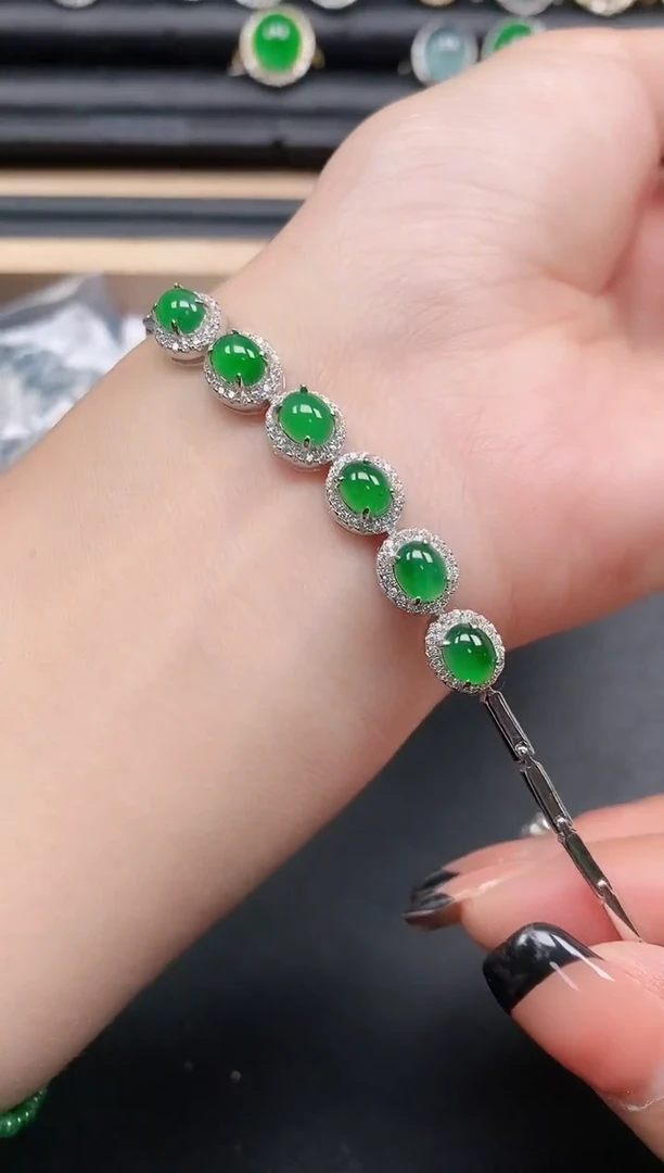 翡翠戒指银S925镶嵌111