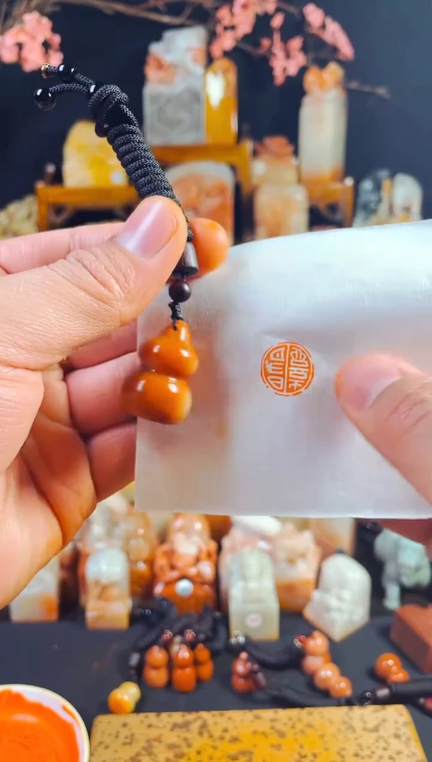 【闪购商品】老挝石印石手工篆刻《日有喜》