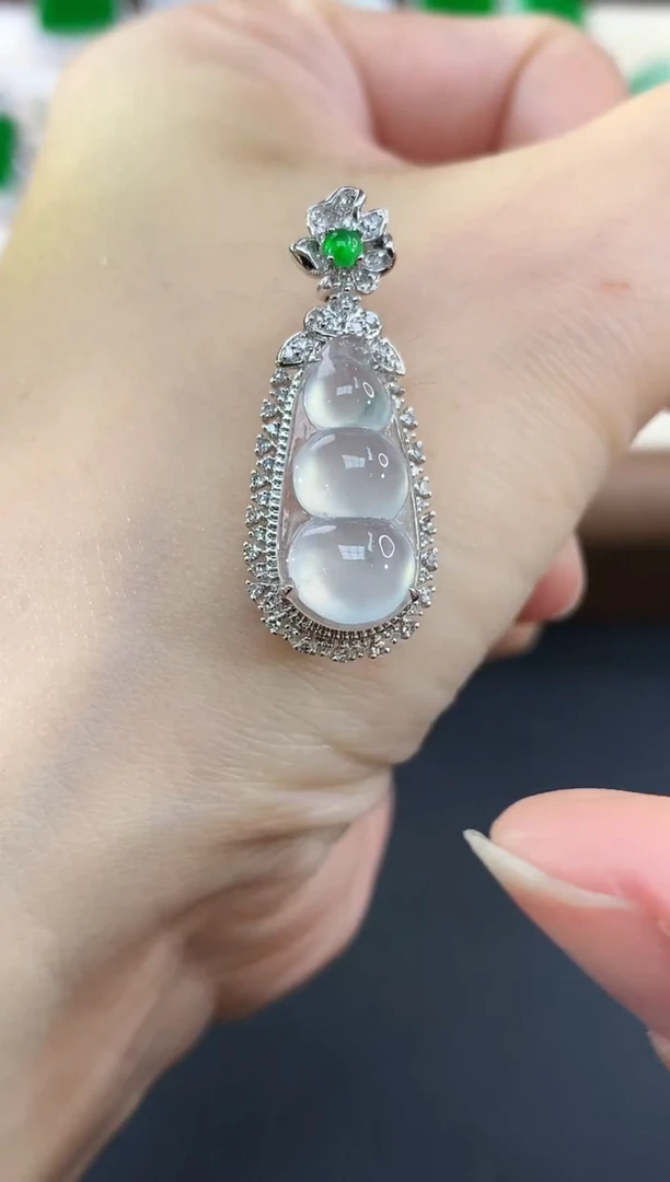 吊坠(不含链)18K金镶嵌翡翠89|5980