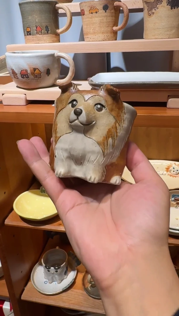 陶日本作家器陶瓷器物泰木狗狗马克杯
