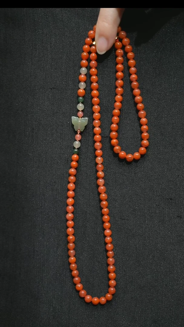 颈饰未镶嵌南红玛瑙青**檬6.5mm