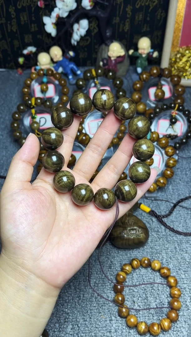 阴沉木手串/手链知*煮1.8冰裂纹128