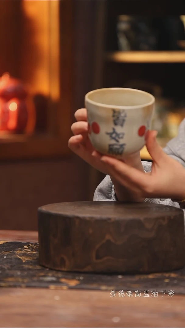 玻璃景德镇高温釉下手绘陶瓷@L628@