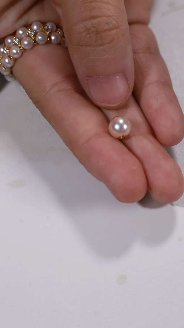 吊坠(赠链)18K金镶嵌海水珍珠海水akoya珍珠k金贴片路路通