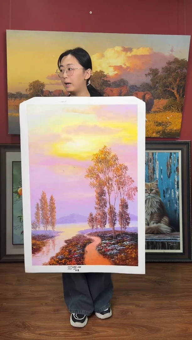 油画【16号】约90*60cm丨朝鲜原创纯手绘孤品油画丨顺丰包邮