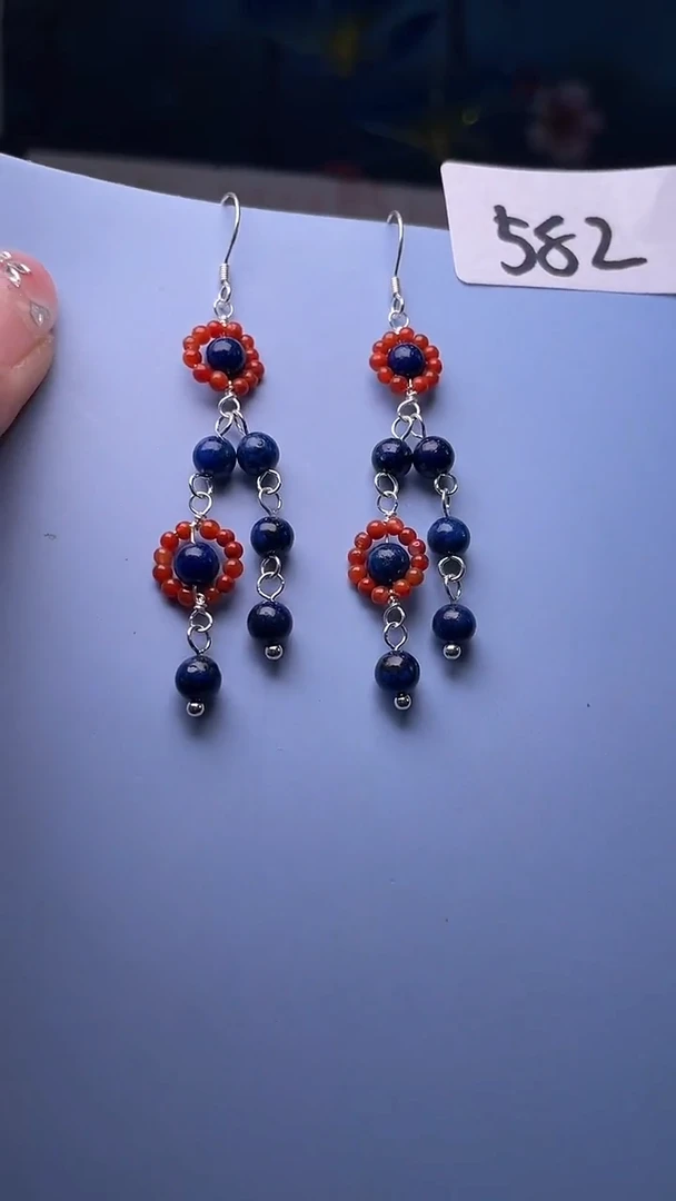 未镶嵌青金石耳饰喜欢拍