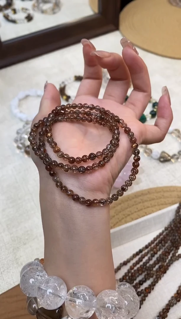 合金手链水晶《魔女》超绝满密金红黑金超七三圈4.5-5mm多样性发一