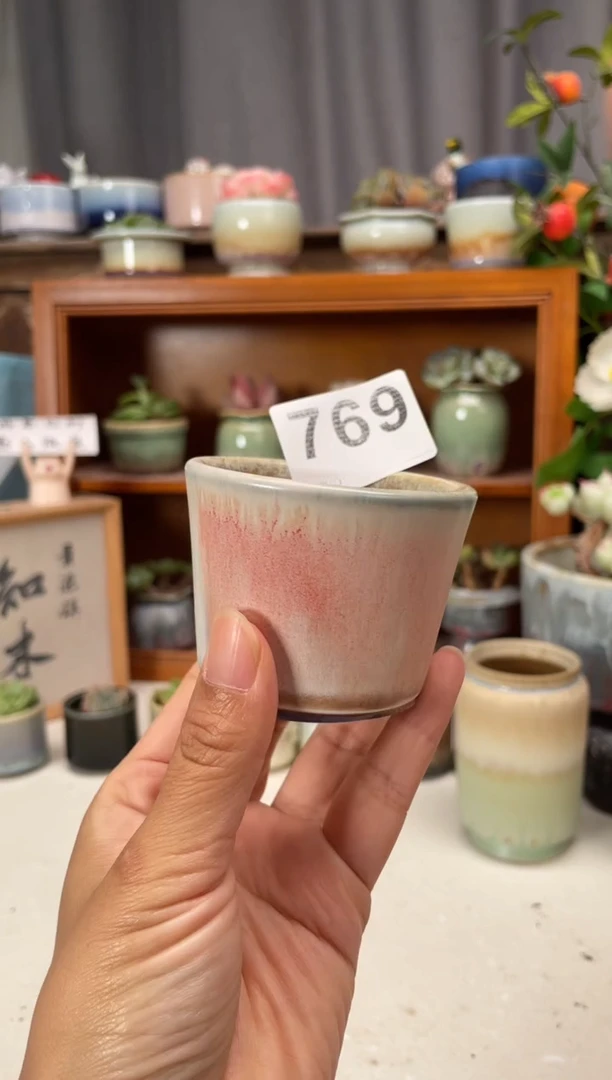瓷片微瑕769知木小芳花盆