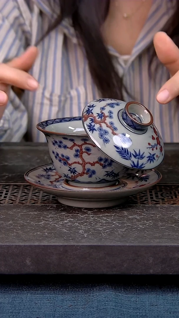 简装家用款件套 老陶泥开片纹陶瓷茶具