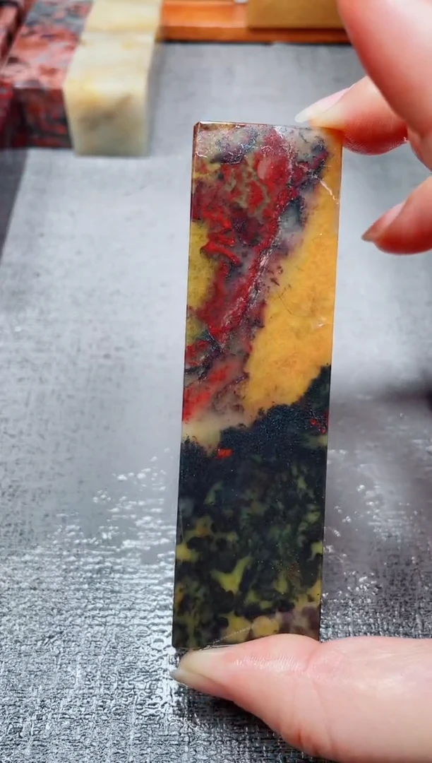 玉桂林鸡血玉素章--25