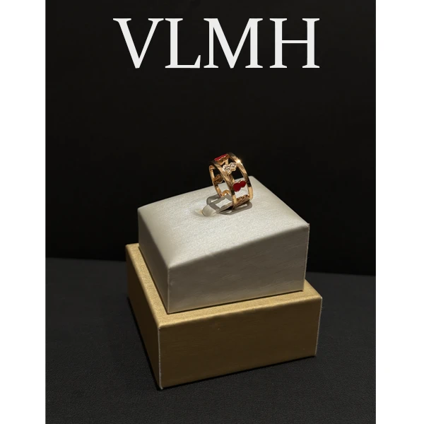 铜合金戒指 CNC精工 VLMH6012轻奢红福娃时尚戒指气质百搭简约