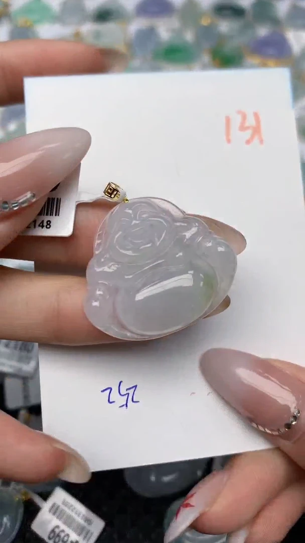 【闪购商品】翡翠颈饰18K金镶嵌天然翡翠A货