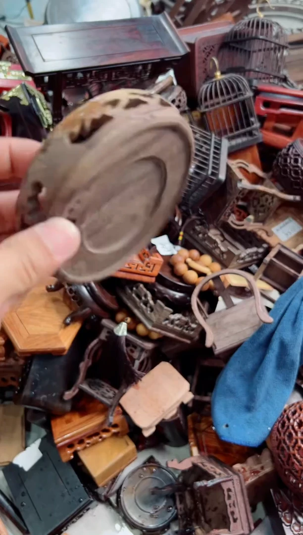 木422圆福利底座花架摆件处理