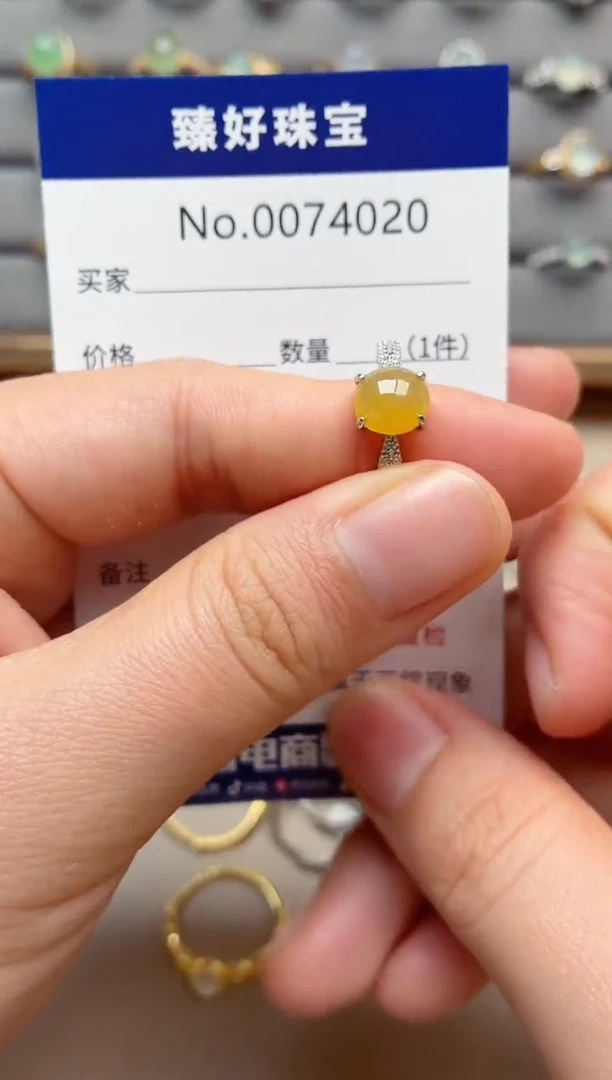 银S925镶嵌戒指翡翠1