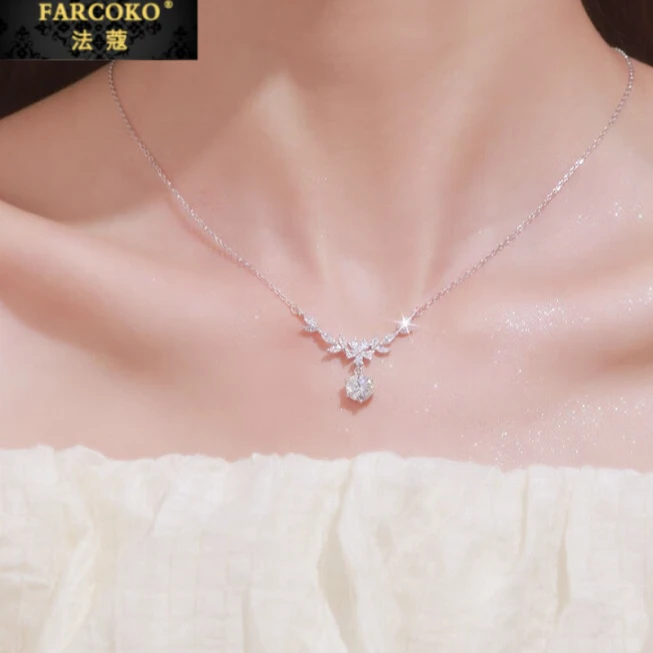 法蔻紫藤花项链女轻奢百搭双12圣诞节礼物送女友送老婆